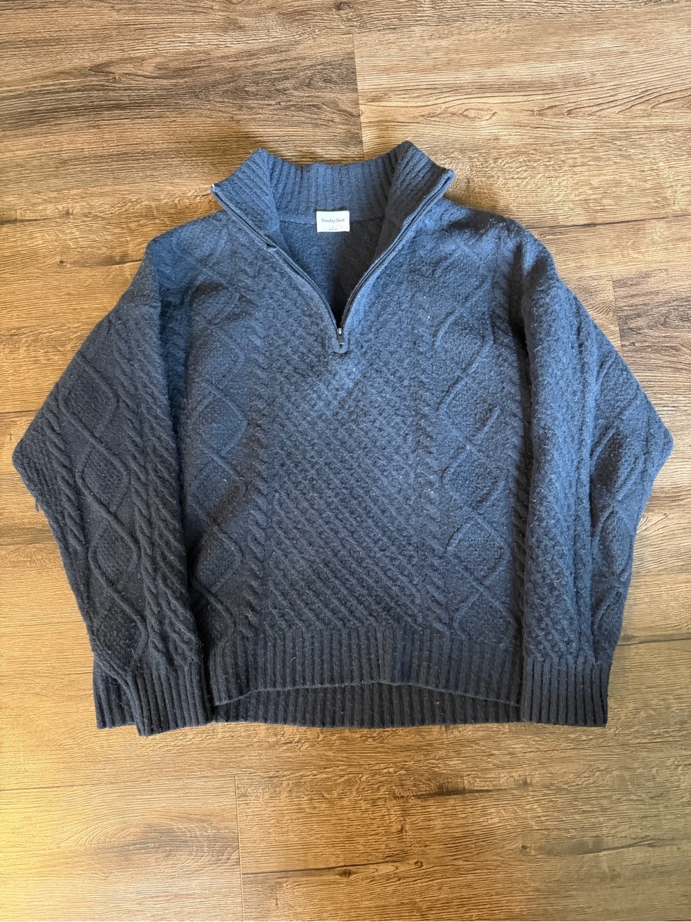 Aritzia Merino Wool Quarter Zip Sweater